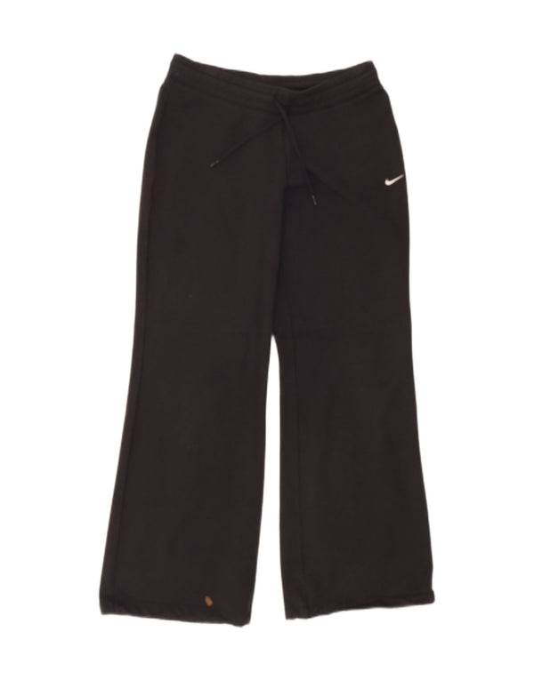 Nike Mujer Dri Fit Flare Chándal Pantalones UK 8/10 Pequeño Algodón Negro