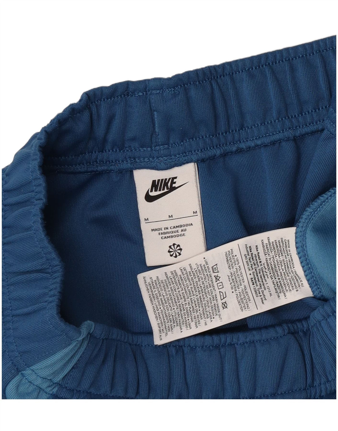 Pantalones cortos deportivos con estampado gráfico para hombre Nike Poliéster azul medio