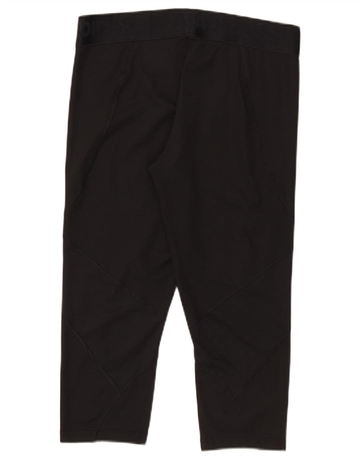 Adidas Leggings capri Tech Fit para mujer UK 16/18 Grande Negro Poliéster