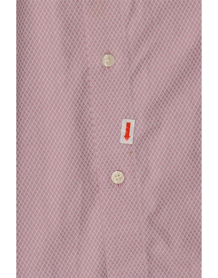 Ted Baker Camisa para hombre Talla 4 Grande Rosa Argyle/Diamond Algodón