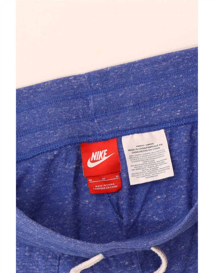 Nike Pantalones cortos deportivos gráficos para mujer UK 12 Poliéster moteado azul medio