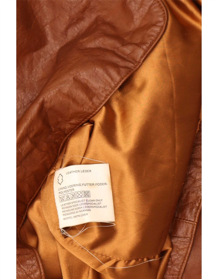 Union River Chaqueta tipo blazer de cuero con 3 botones para hombre EU 48/50 Marrón medio
