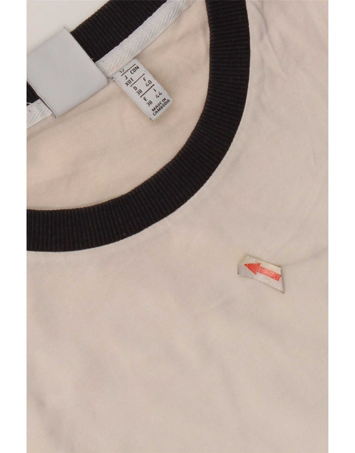 Adidas Camiseta para mujer Top UK 12 Medium White Cotton