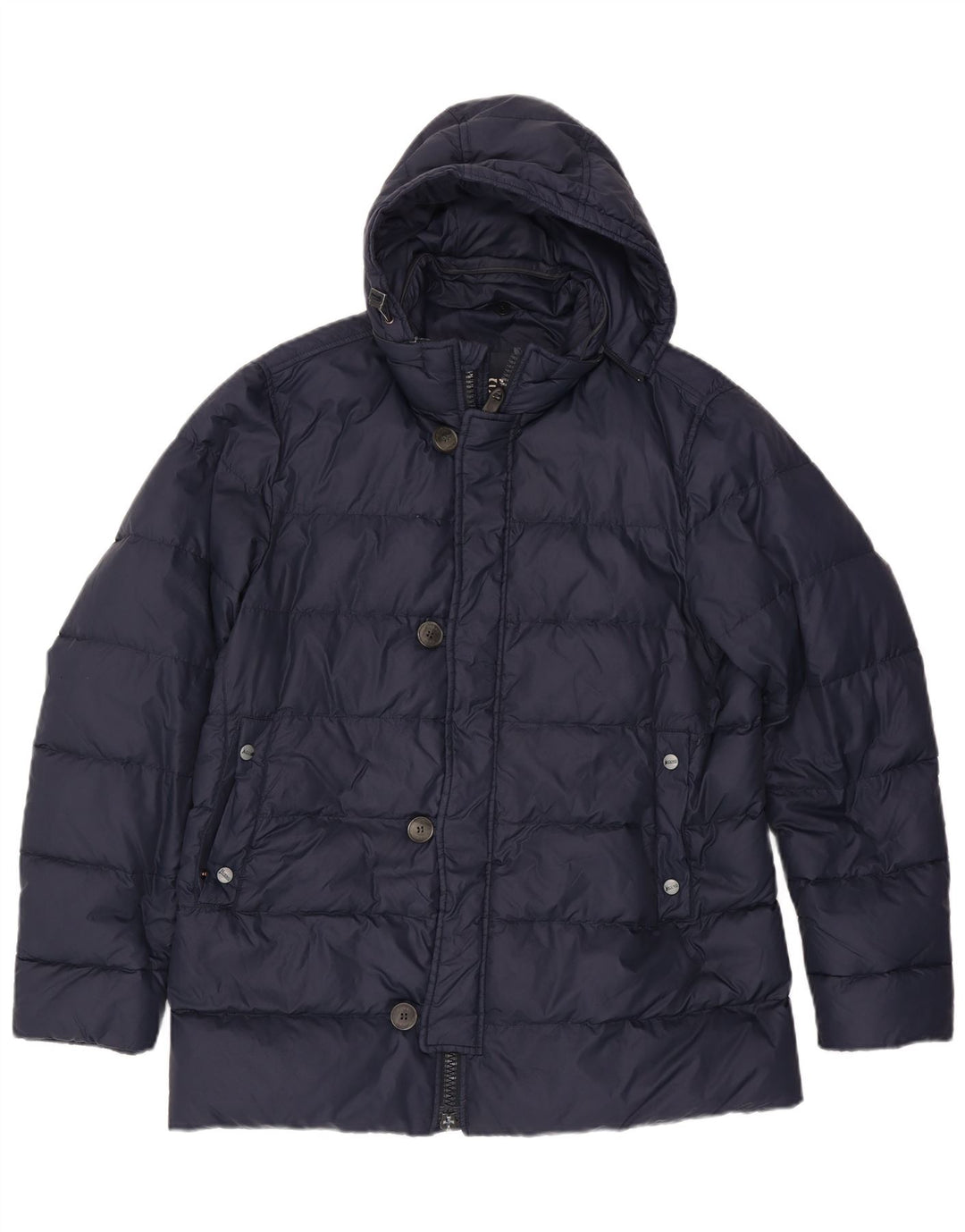 Herno Chaqueta acolchada con capucha para hombre UK 38 Medium Azul marino