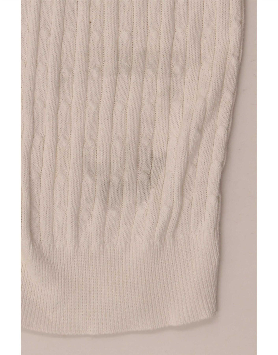 Zara Mujer Cárdigan Suéter UK 12 Medio Algodón Blanco