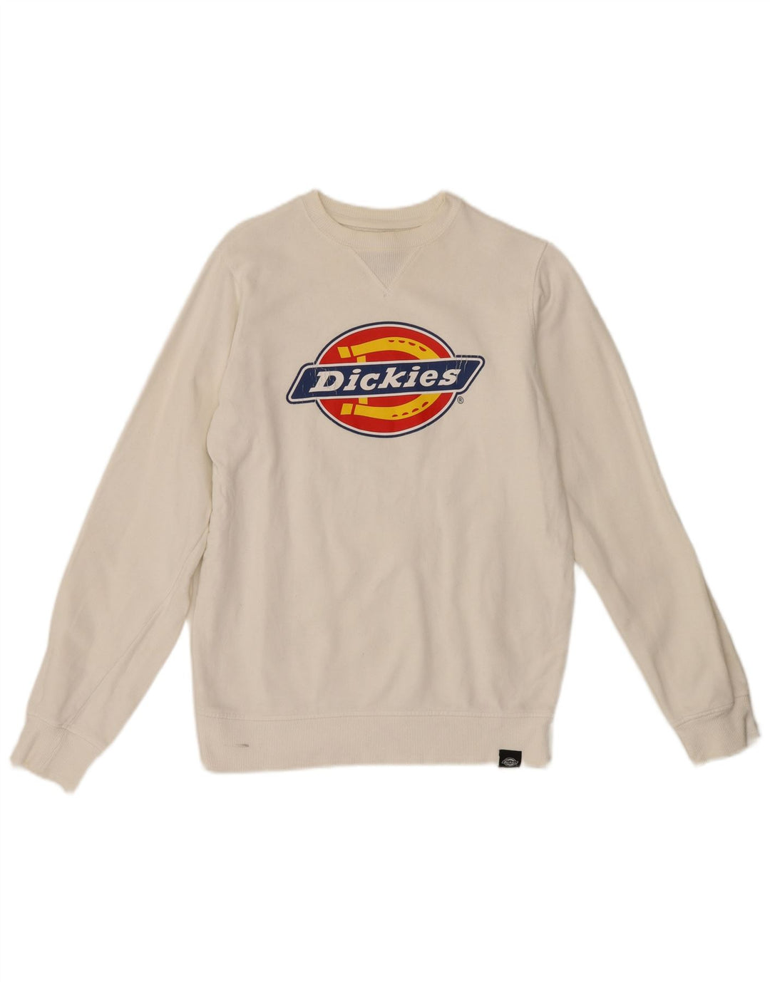 Dickies Hombre Sudadera Gráfica Jumper XS Algodón Blanco