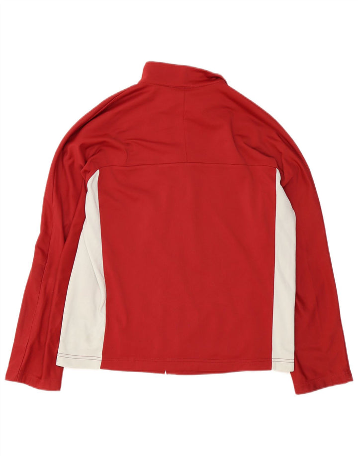 FILA Chaqueta de chándal extragrande para mujer UK 10 Small Red Colourblock