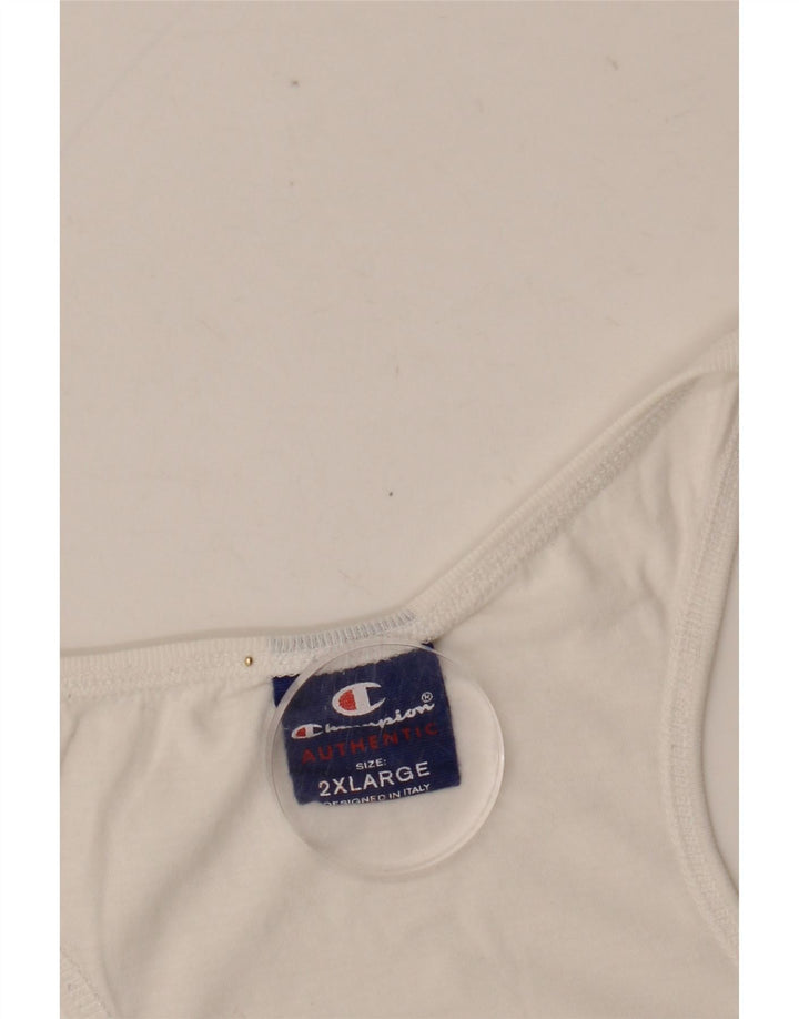 CHAMPION Top sin mangas gráfico para mujer UK 20 2XL Blanco