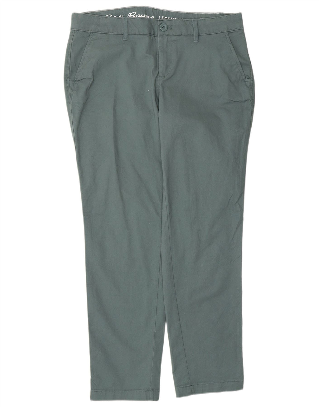 EDDIE BAUER Pantalones chinos delgados para mujer US 6 Medium W32 L29 Algodón verde