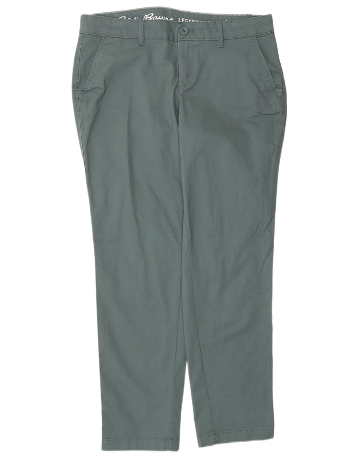 EDDIE BAUER Pantalones chinos delgados para mujer US 6 Medium W32 L29 Algodón verde