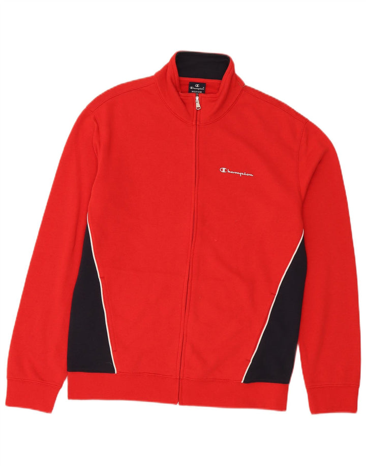 Champion Chaqueta De Chándal De Algodón Rojo Medio Con Bloques De Color Para Hombre