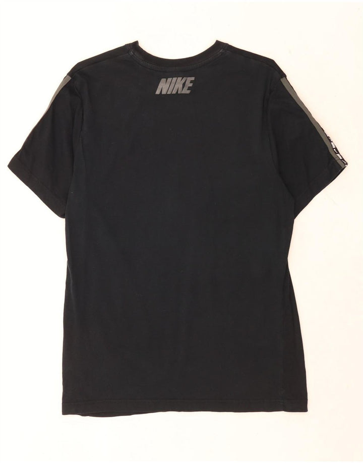 Nike Camiseta gráfica para hombre Top mediano de algodón negro