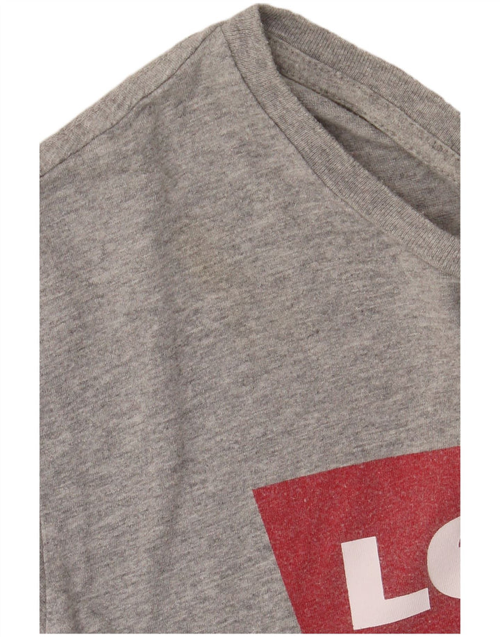 Levi's Hombre Camiseta Gráfica Top Algodón Gris Medio