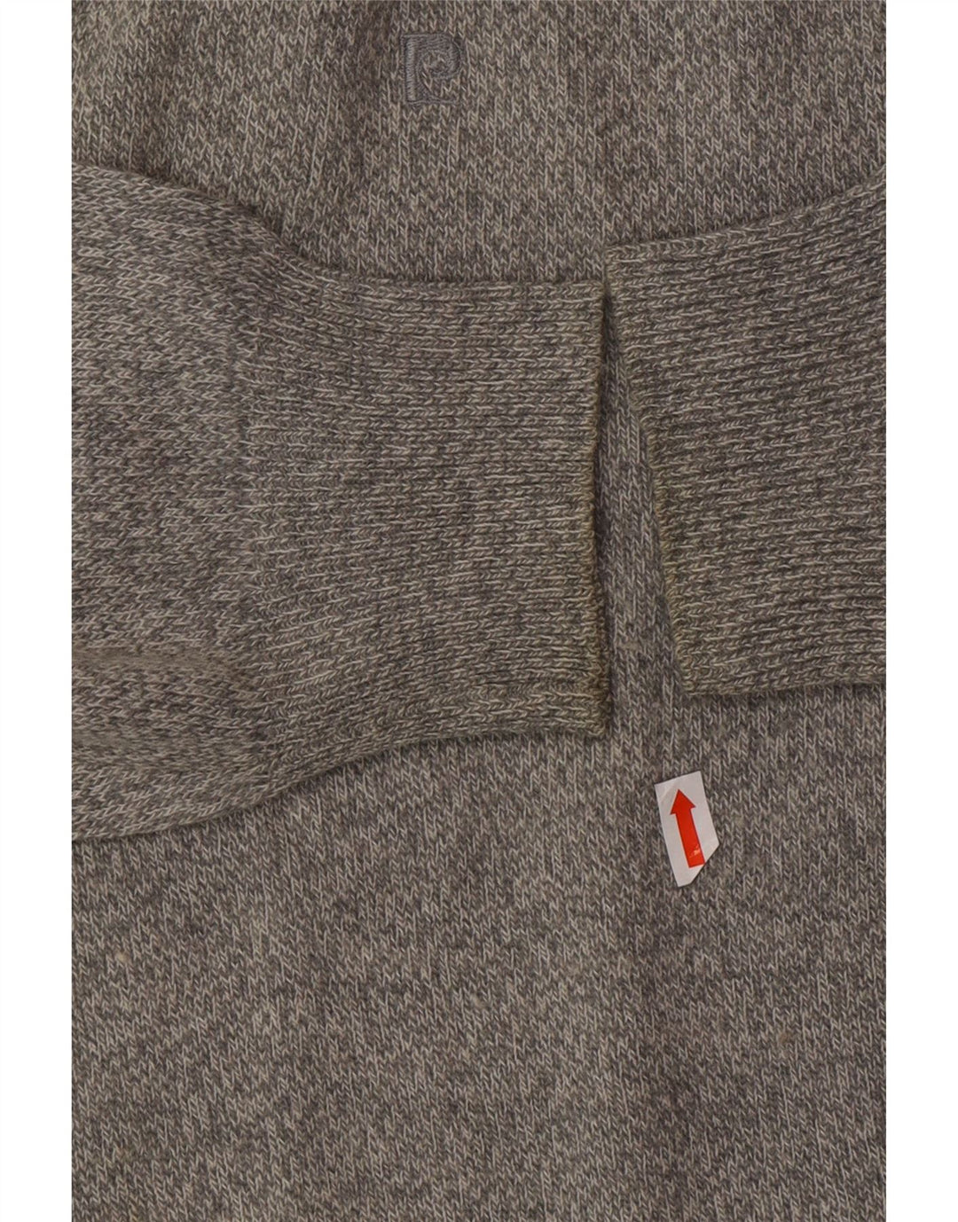 PIERRE CARDIN Mens V-Neck Jumper Sweater Large Grey Acrylic