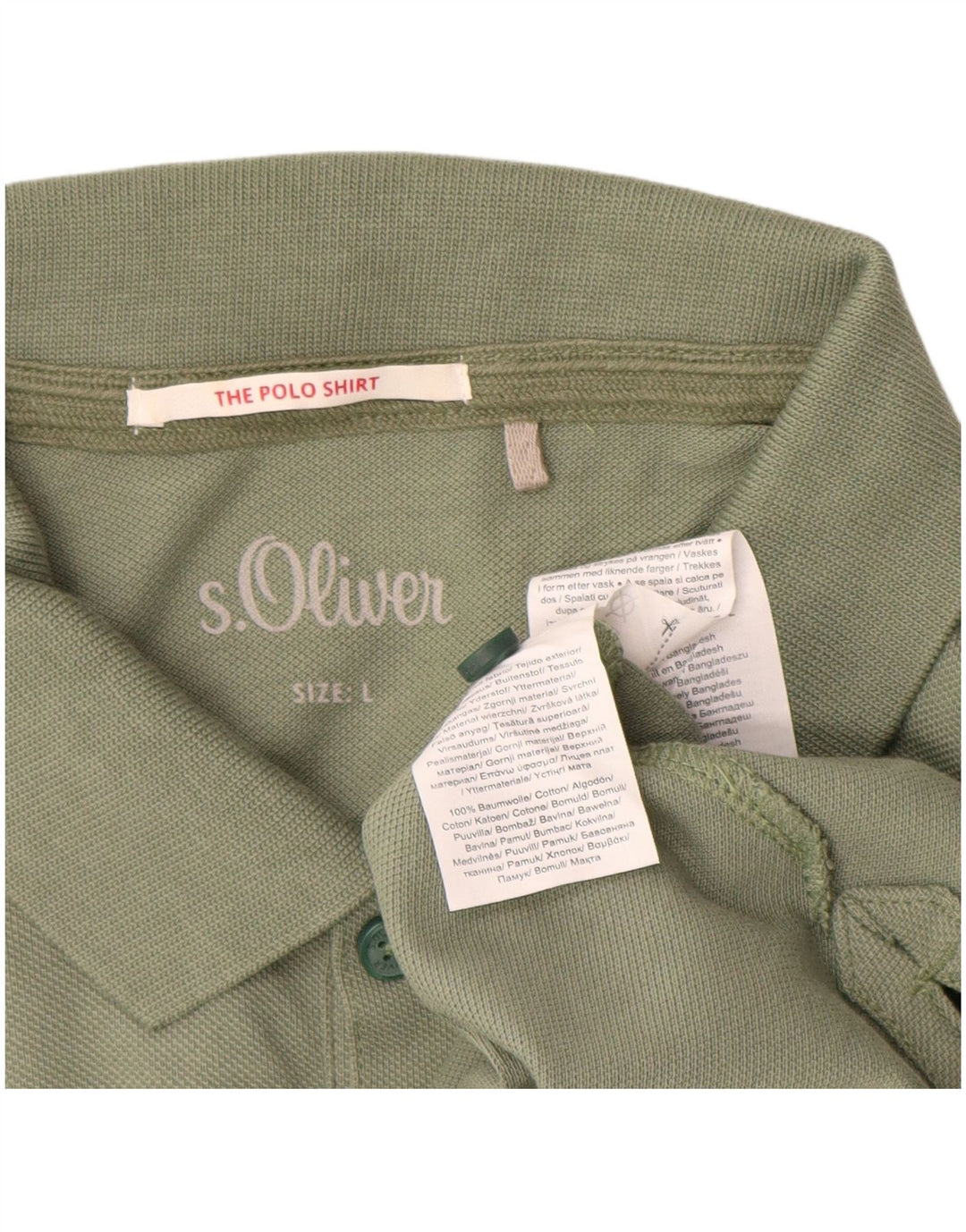 S.Oliver Polo Hombre Algodón Verde Grande