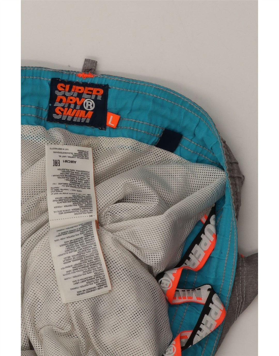 Superdry Shorts De Baño Gráficos Para Hombre Poliéster Gris Grande