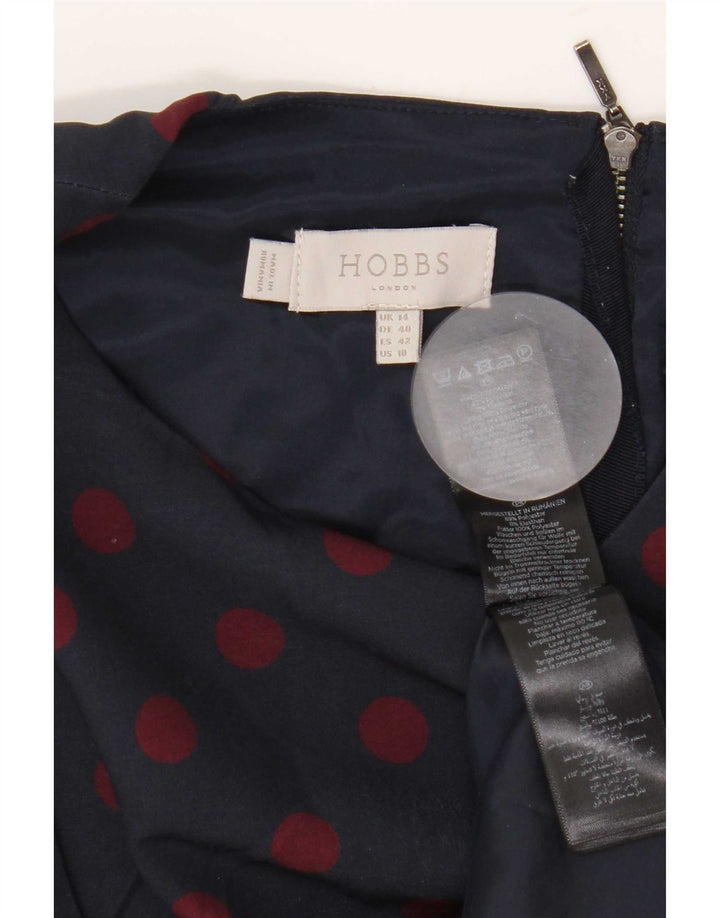 Hobbs Vestido tubo para mujer UK 40 Medio Poliéster con lunares azul marino
