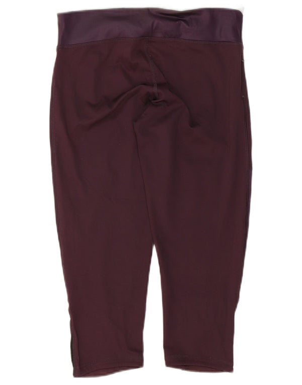 Adidas Leggings Capri para Mujer Reino Unido 8/10 Pequeño Púrpura Colorblock Poliéster