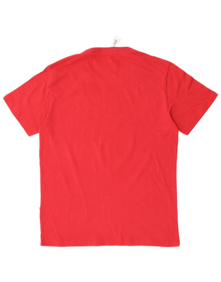 Sun68 Camiseta gráfica para hombre Top grande de algodón rojo