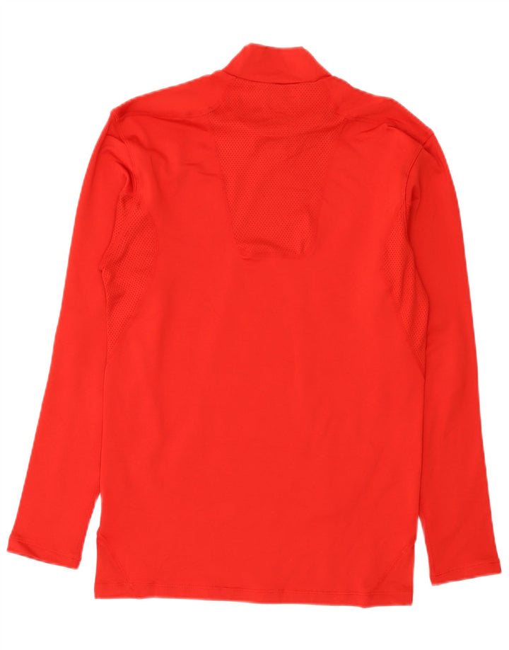 Nike Mens Dri Fit Top manga larga poliéster rojo grande