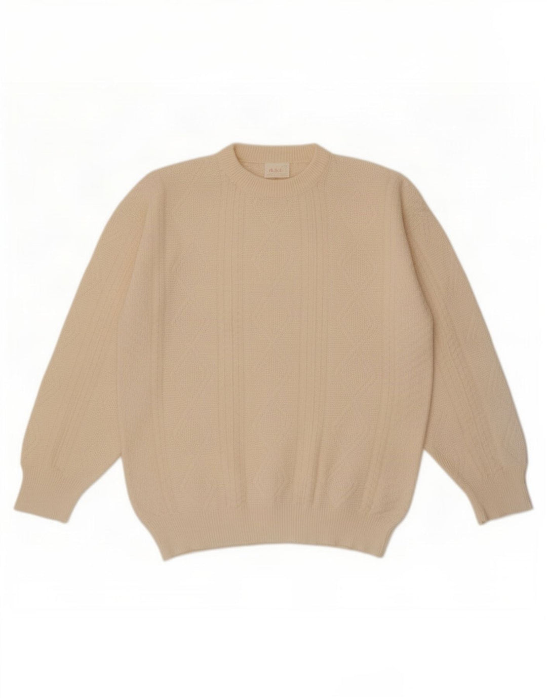 A.S.F Jersey con Cuello Redondo para Hombre Medium Off White