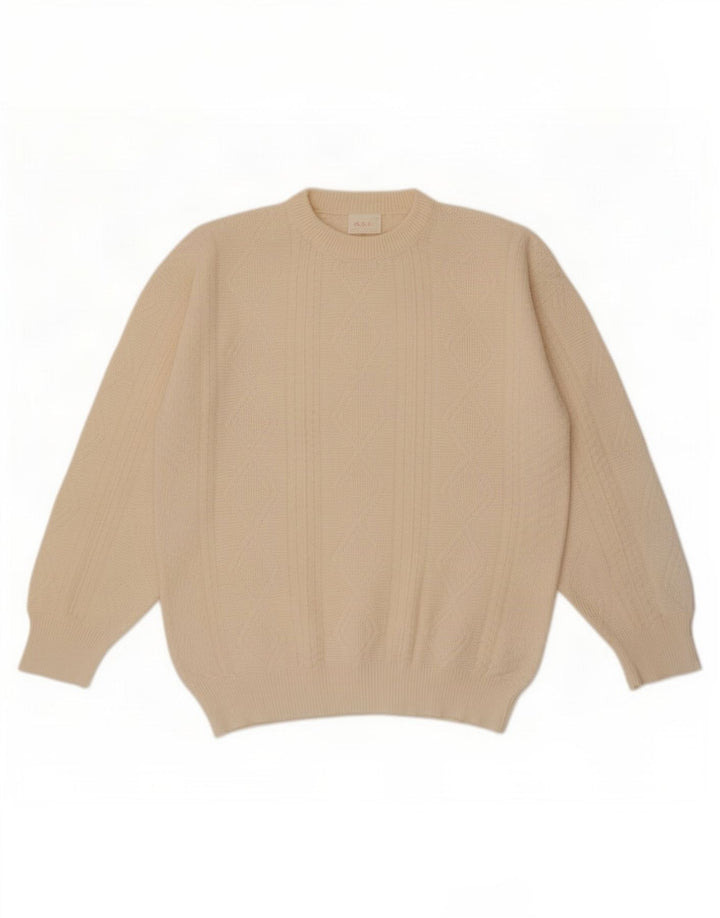 A.S.F Jersey con Cuello Redondo para Hombre Medium Off White