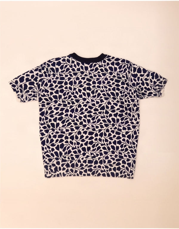 Marks & Spencer Blusa de manga corta para mujer UK 10 Small Azul marino Floral