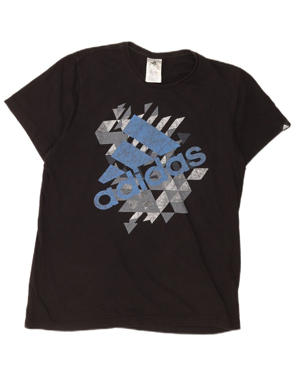 Adidas - Camiseta gráfica para hombre, talla mediana, algodón negro