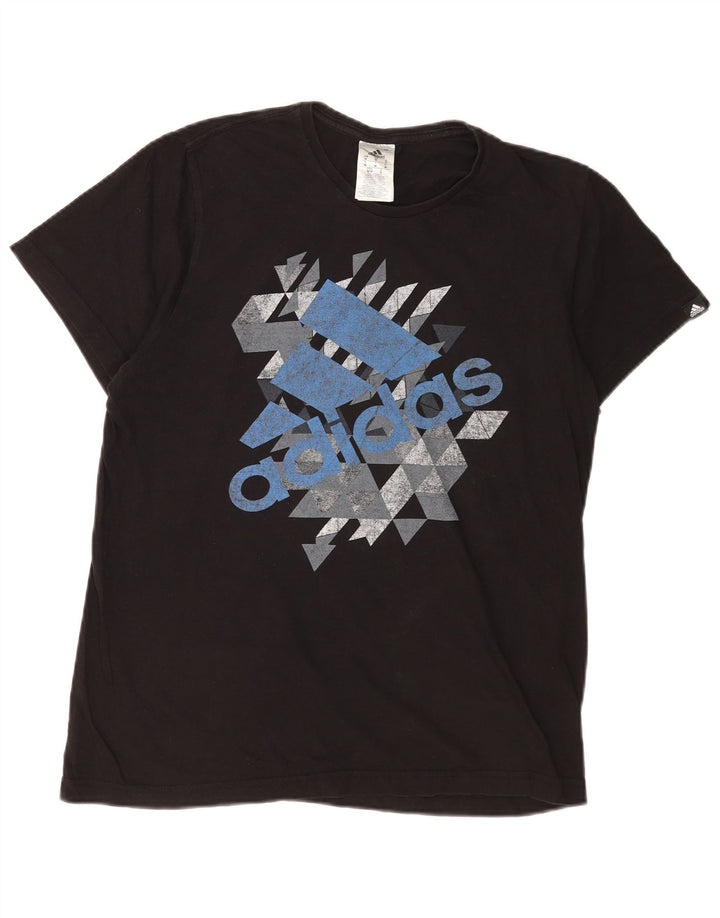 Adidas - Camiseta gráfica para hombre, talla mediana, algodón negro