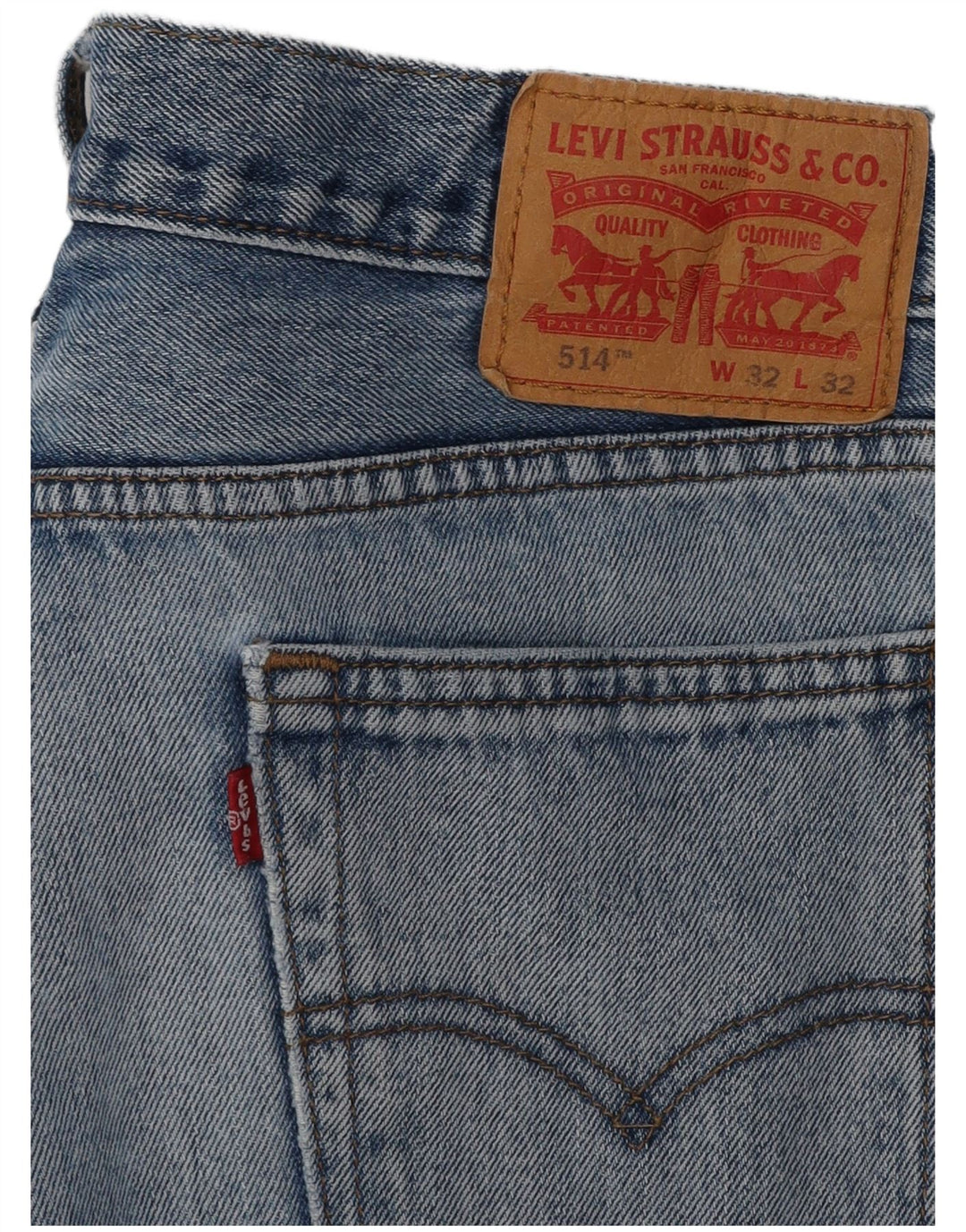LEVI'S Jeans rectos 514 para hombre W32 L32 Algodón azul