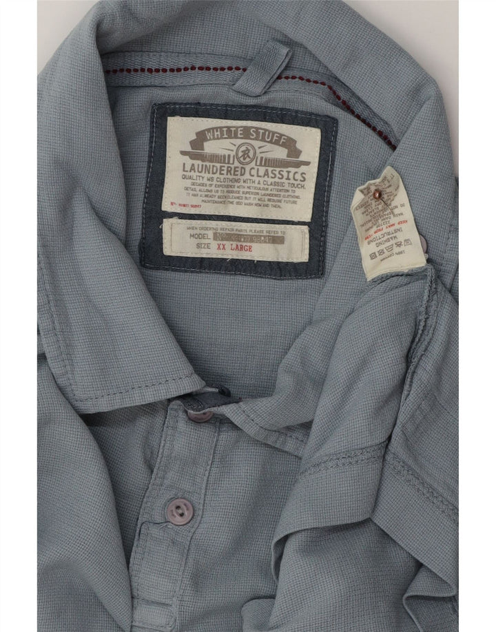 WHITE STUFF Polo para hombre 2XL Algodón azul