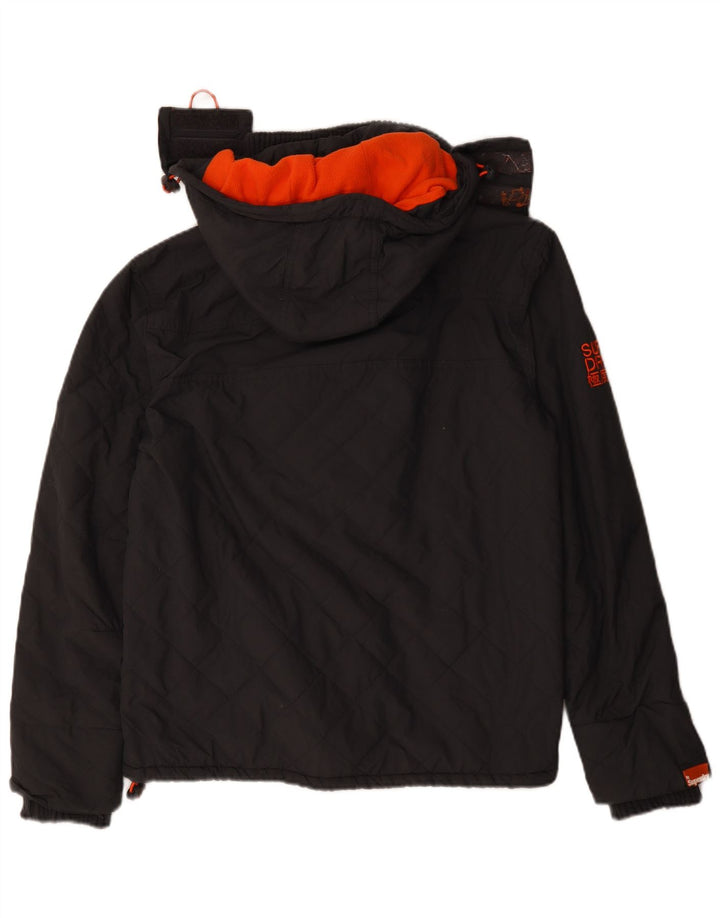 Superdry Chaqueta cortavientos con capucha para mujer UK 46 Poliéster gris grande