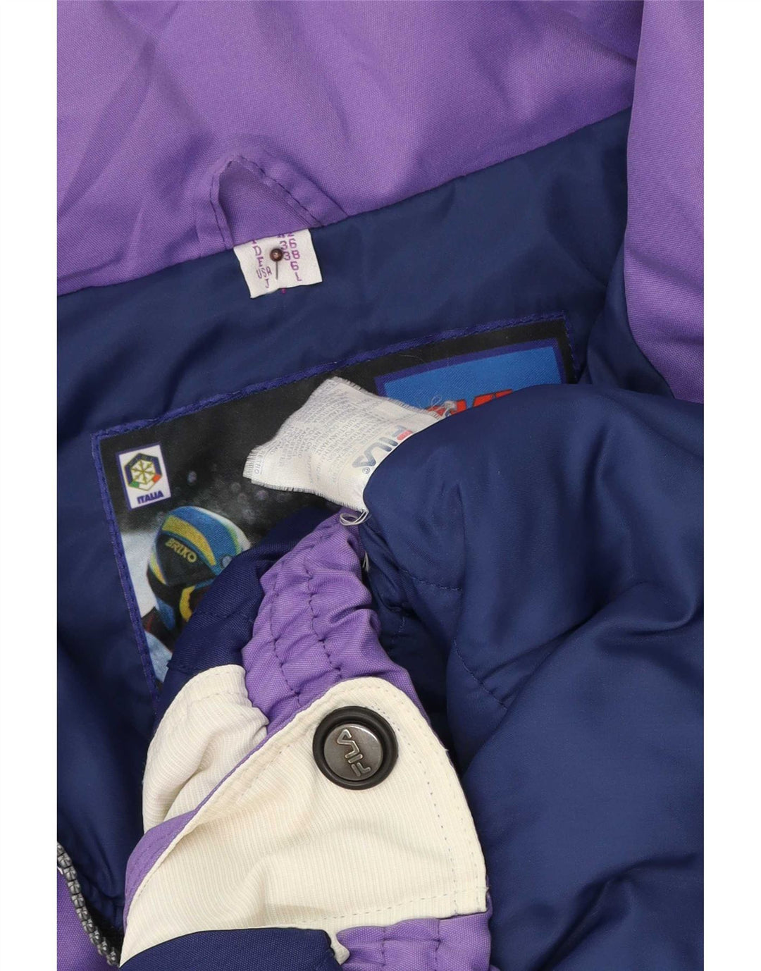 Fila Chaqueta de esquí holgada para mujer IT 42 Medium Purple Poliéster Retro