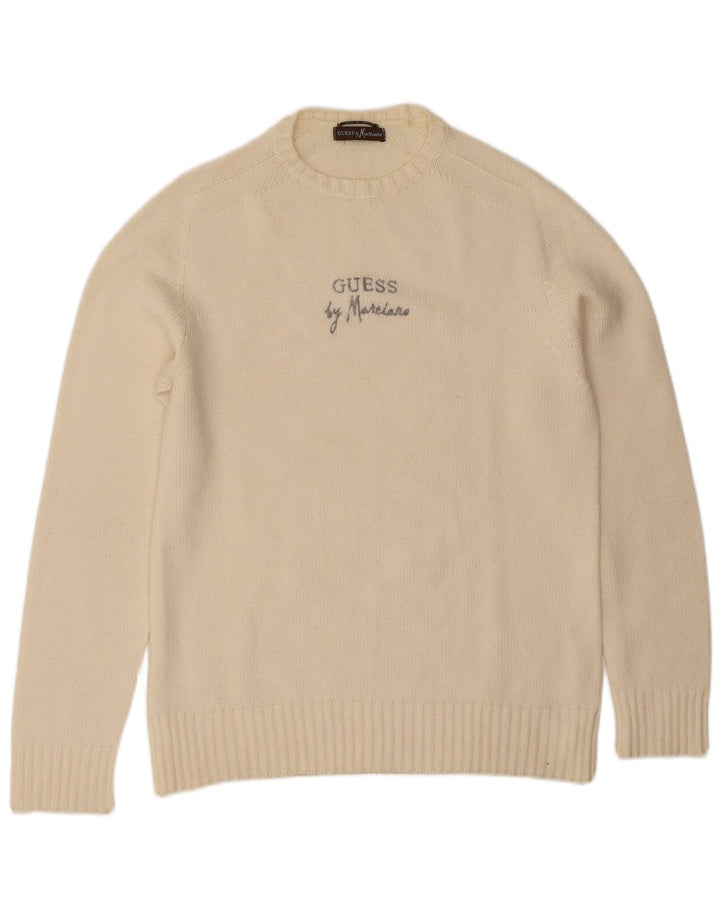 Guess By Marciano Jersey De Cuello Redondo Para Hombre Medium Off White