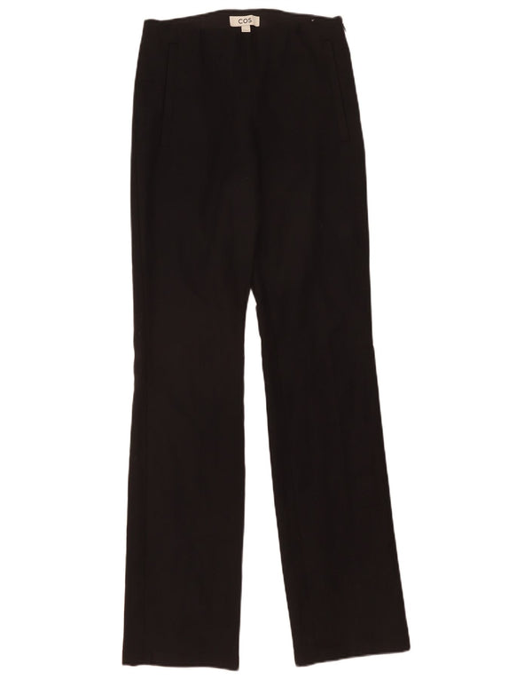 Cos Pantalones casuales rectos para mujer EU 38 Medium W28 L33 Algodón negro