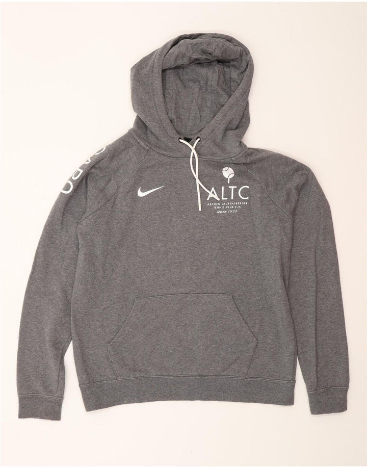 NIKE Jersey con capucha gráfica de algodón gris medio para hombre