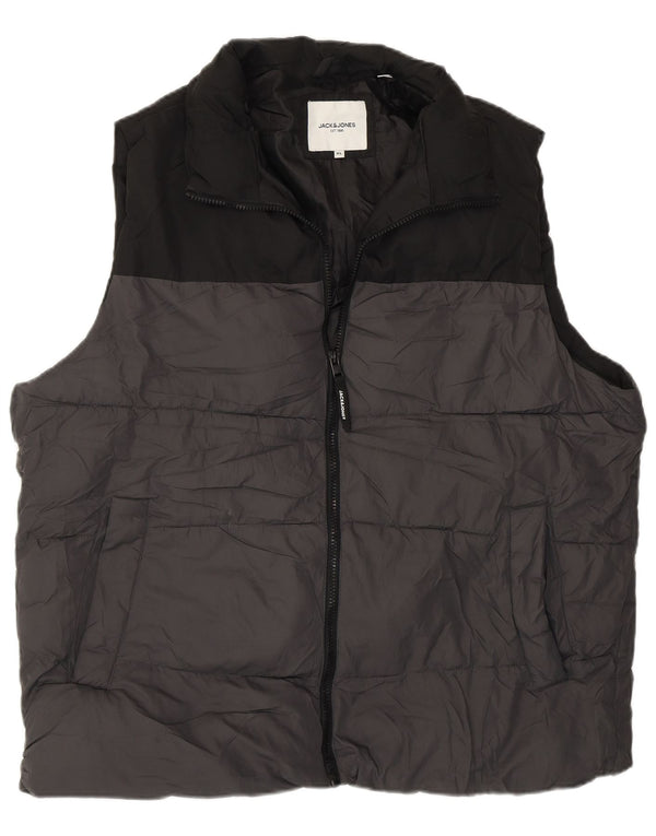 Jack & Jones Chaleco acolchado para hombre UK 42 XL Gris Colorblock