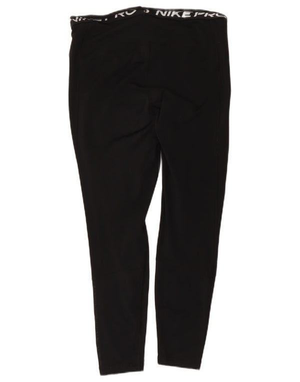 Nike Leggings Dri Fit Crop Graphic para mujer UK 44 Grande Poliéster negro