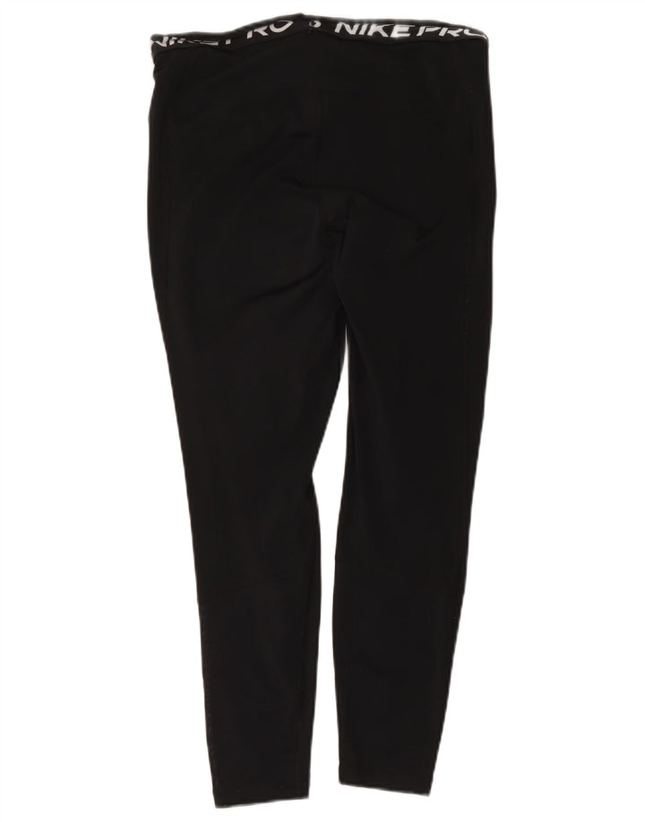 Nike Leggings Dri Fit Crop Graphic para mujer UK 44 Grande Poliéster negro