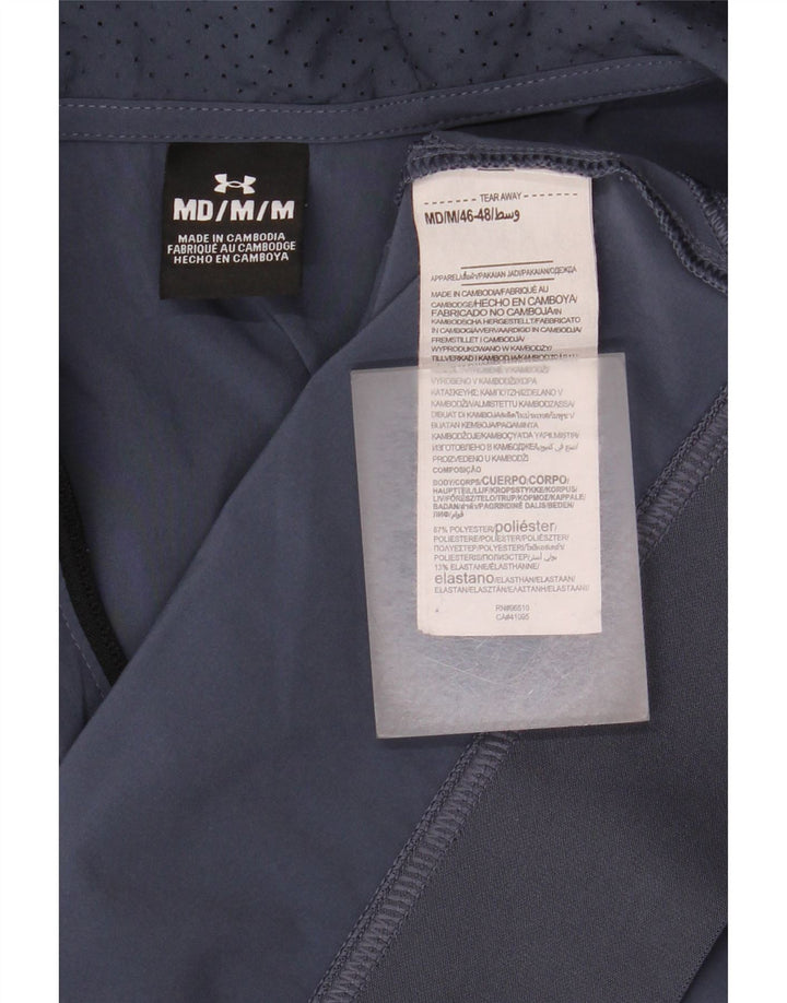 Under Armour Sudadera con capucha y cremallera para hombre Poliéster azul marino mediano