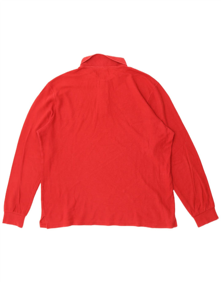 Marlboro Classics Polo de manga larga para hombre XL Rojo