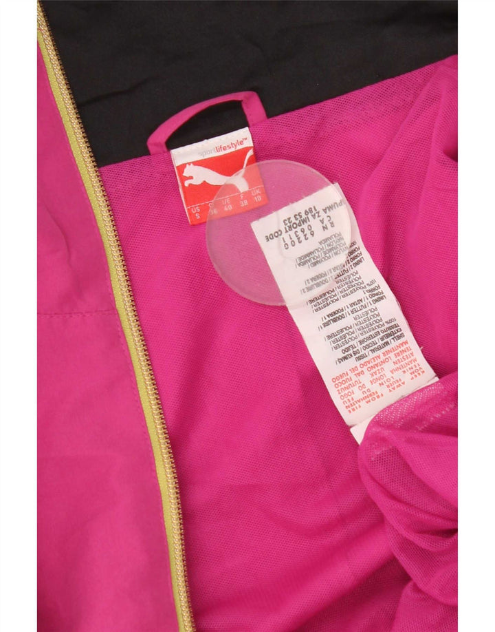 Puma Mujer Chándal Top Chaqueta UK 10 Pequeño Poliéster Rosa