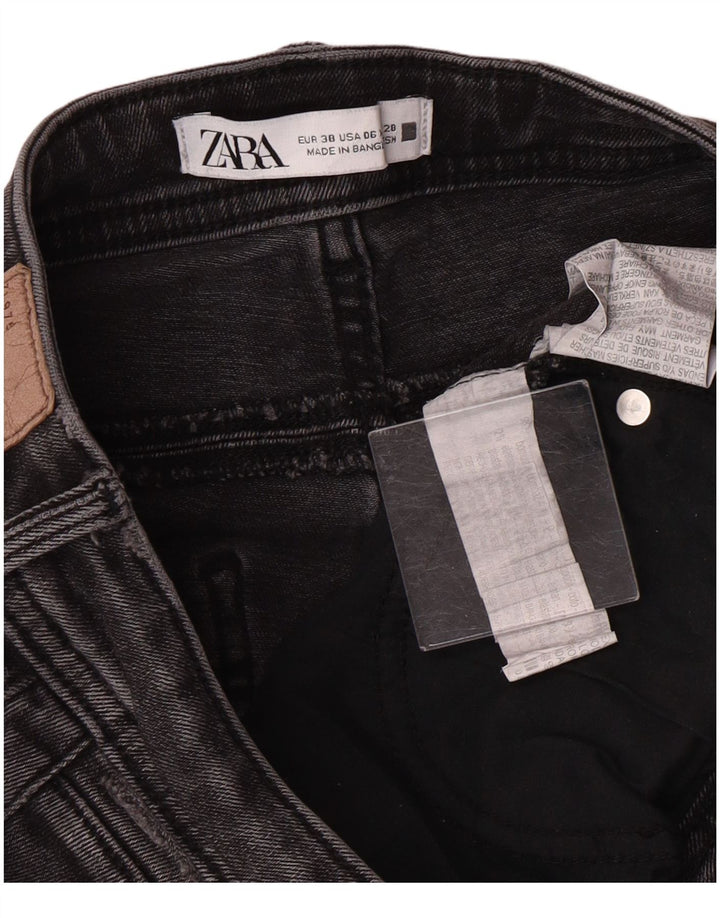 Zara Vaqueros pitillo para mujer EU 38 Small W28 L27 Gris Algodón Clásico