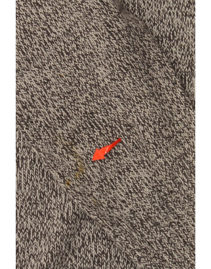 EDDIE BAUER Jersey con cuello y botones para hombre de algodón moteado gris medio