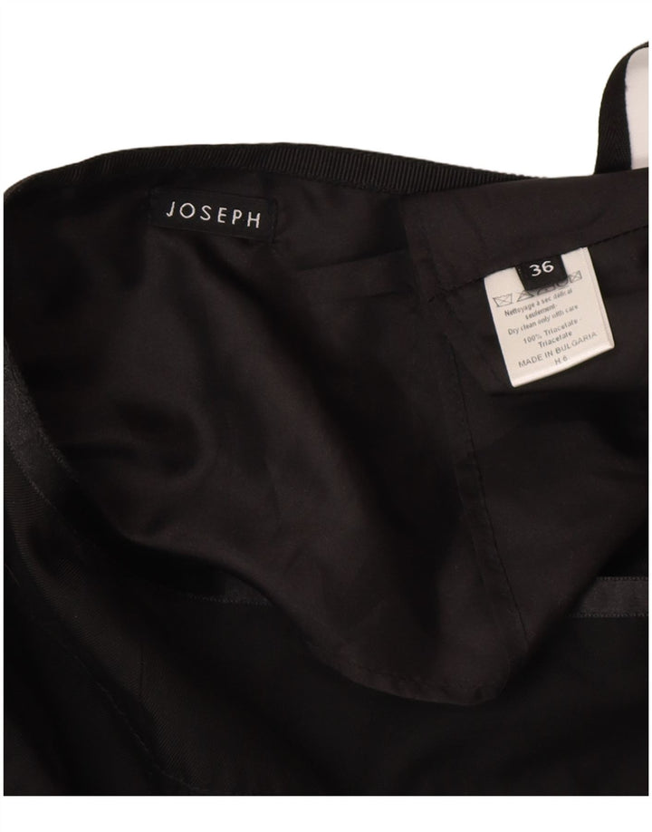 JOSEPH Falda cruzada para mujer EU 36 Small W26 Triacetato negro clásico