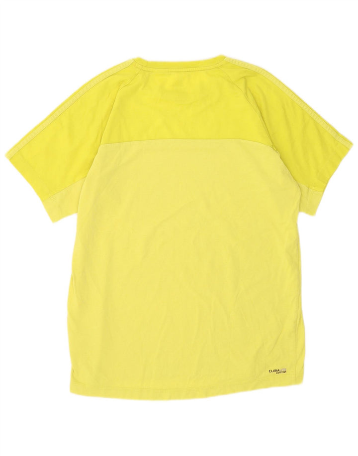 Adidas Hombre Climalite Camiseta Top Algodón Amarillo Medio