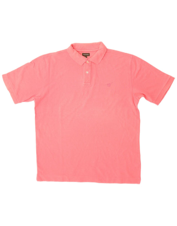 Henry Cottons Polo para hombre de algodón rosa grande