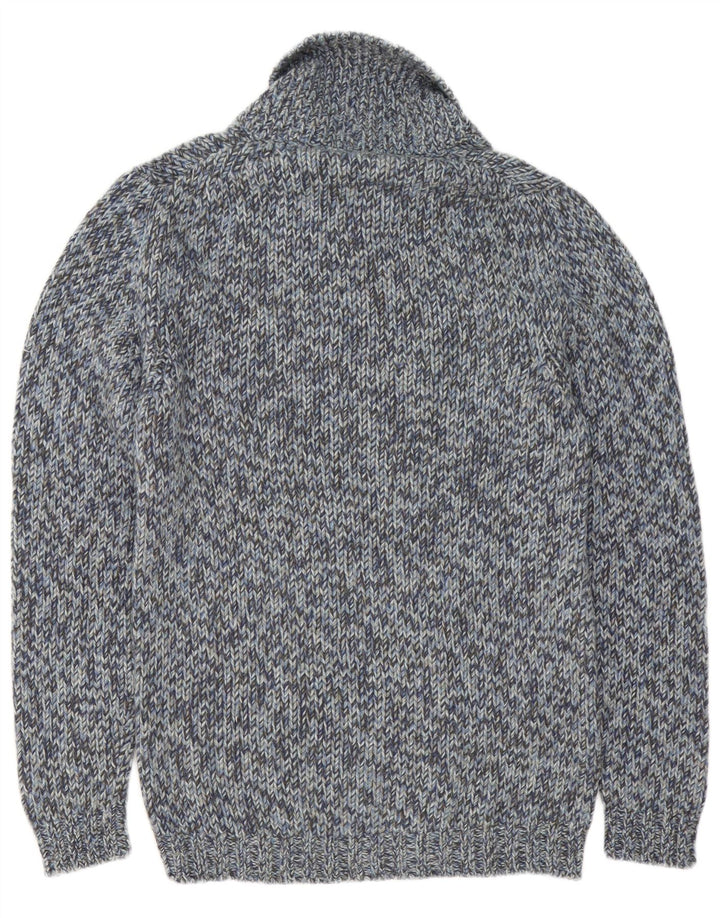 Fred Perry Jersey Con Cuello Chal Para Hombre De Lana Moteada En Azul Medio