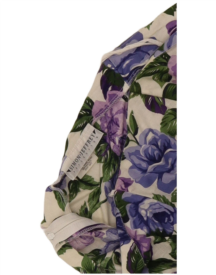 Simon Jeffrey Vestido sin Tirantes para Mujer UK 46 Grande Multicolor Floral