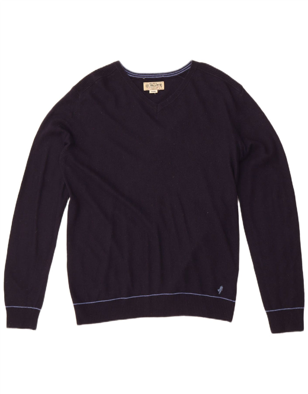 Marlboro Classics - Jersey con cuello en V para hombre, talla 2XL, poliamida azul marino